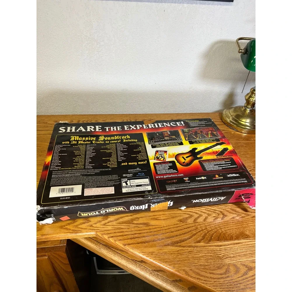 Guitar Hero World Tour PS3 Bundle Wireless Guitar Game Dongle Activision 2008